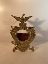 Vintage Brass Pocket Watch Display with Eagle At Top of Stand