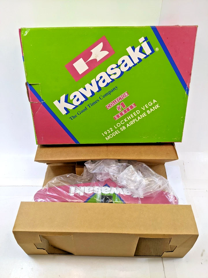 Kawasaki 1932 Lockheed Vega 5B Model Bank Airplane Diecast Collector SPECCAST - Image 2 of 4