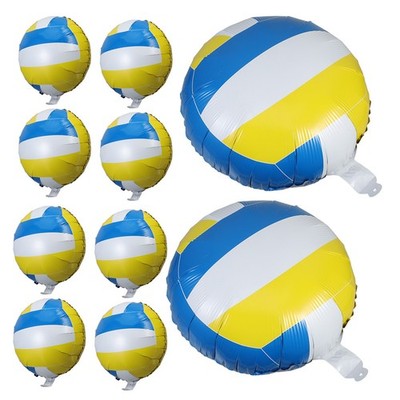 10 Pcs Volleyball-geburtstagsballon Aus Aluminiumfolie Sport-Partygeschenke