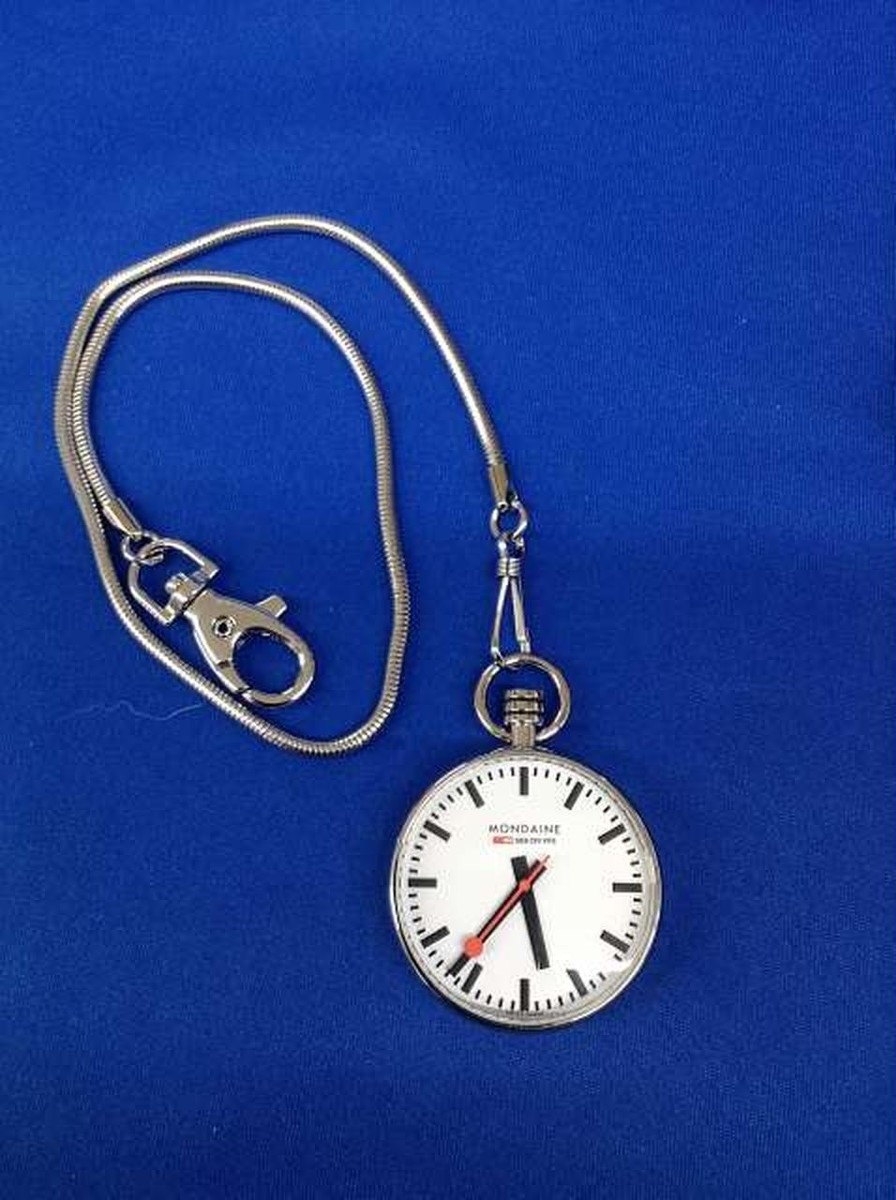 MONDAINE Swiss Railway Pocket Watch A660.30316.11SBB Steel Quartz