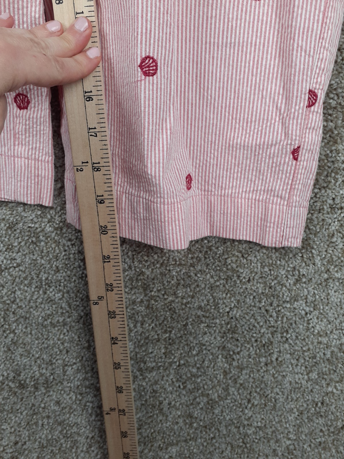 Basic Editions Seersucker Shell Embroidered Crop … - image 8