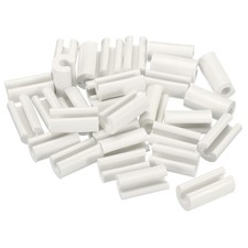 30Pcs 4.8mm ID x 9.5mm OD Plastic Kitchen Sink Rack Feet Replacement White