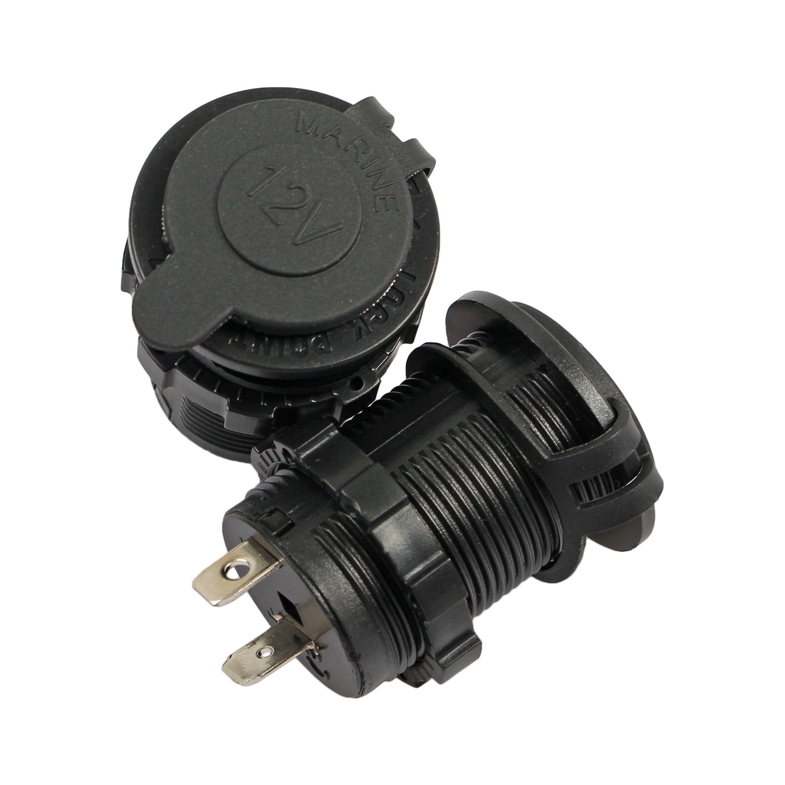 2pcs 12V Cigarette Lighter Socket Power Outlet Receptacle Plug or Car Marine ATV