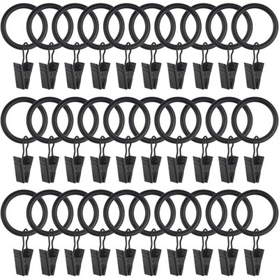 40PCS Curtain Rings with Clips Hangers Clips fits up to 5/8 '' Curtain Rod