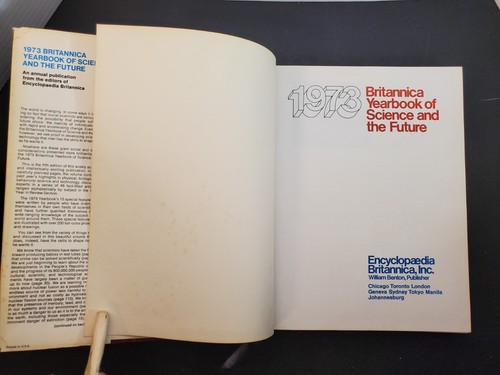 1973 Britannica Yearbook Of Science and the Future 1972 Hardcover w Dust Jacket - Picture 5 of 15