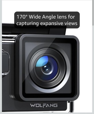 WOLFANG GA100 4K Action Kamera 30FPS WLAN 170° Weitwinkel Sportkamera