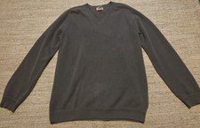 men's L.L.Bean v-neck sweater in size medium 100 cotton Green