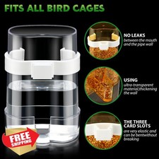 Yaomiao 4 Pcs Bird Feeder Water Dispenser Parakeet Cage Accessory