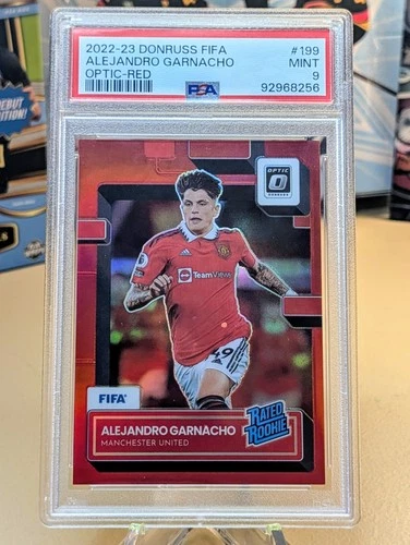 Alejandro Garnacho 2022-23 Panini Donruss FIFA Optic Red 001/165  RC PSA 9 #199