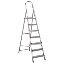 Sealey Aluminium Step Ladder 7-Tread 80mm Deep Non-Slip Steps EN 131 ASL7