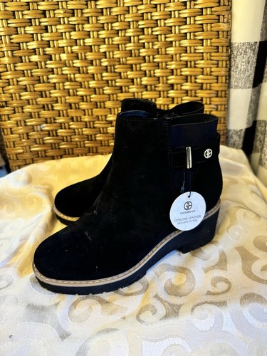 NWT Women’s Size 5.5 Giani Bernini Black Suede Boots - Picture 1 of 6