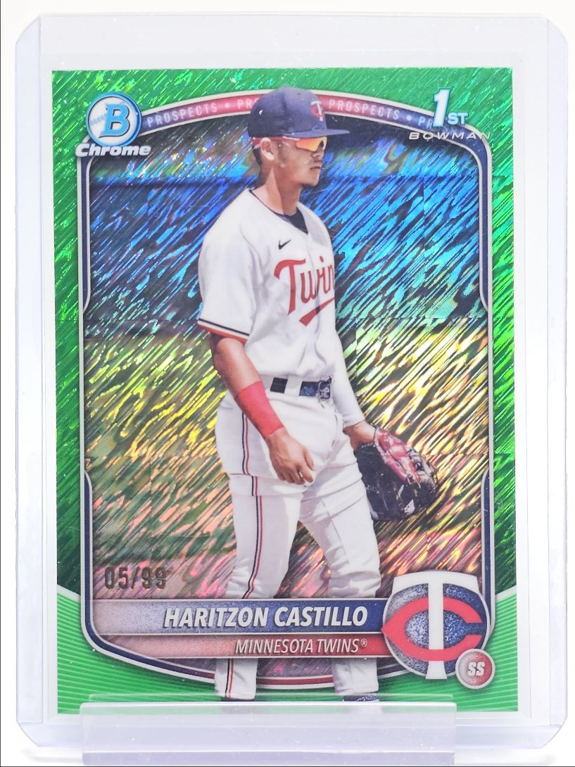 HARITZON CASTILLO 2025 BOWMAN CHROME 1ST GREEN SHIMMER TWINS /99 Q3599