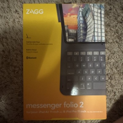 ZAGG Messenger Folio 2 Bluetooth Keyboard Case for iPad Air/Pro 11'' Black, Stand