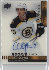 2019-20 Upper Deck Premier Acetate Rookie Autos 16/149 Connor Clifton Auto s3g