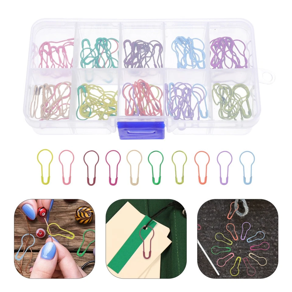  100pcs Metall Kürbis Pin Calabash Pin Sicherheitsstifte Lampen Pin Perlennadel - Bild 2 von 4