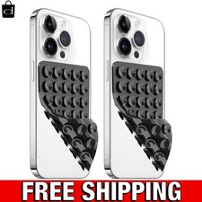 2 Pack Silicone Octo Cup Buddy Sticky Grip Holder for Cellphone, Black