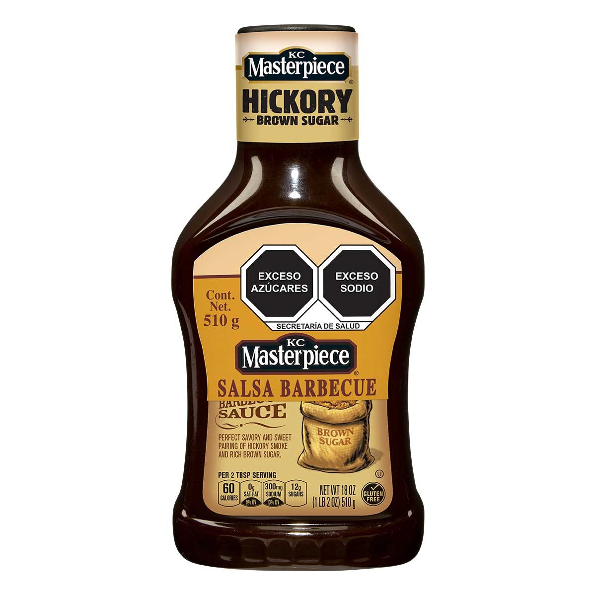 (12 Pack) KC Masterpiece BBQ Sauce, Hickory Brown Sugar, Kettled 18 oz