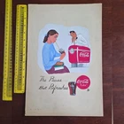 Vintage Coca-Cola Advertisement Art 1940s "The Pause that Refreshes" Five Cents