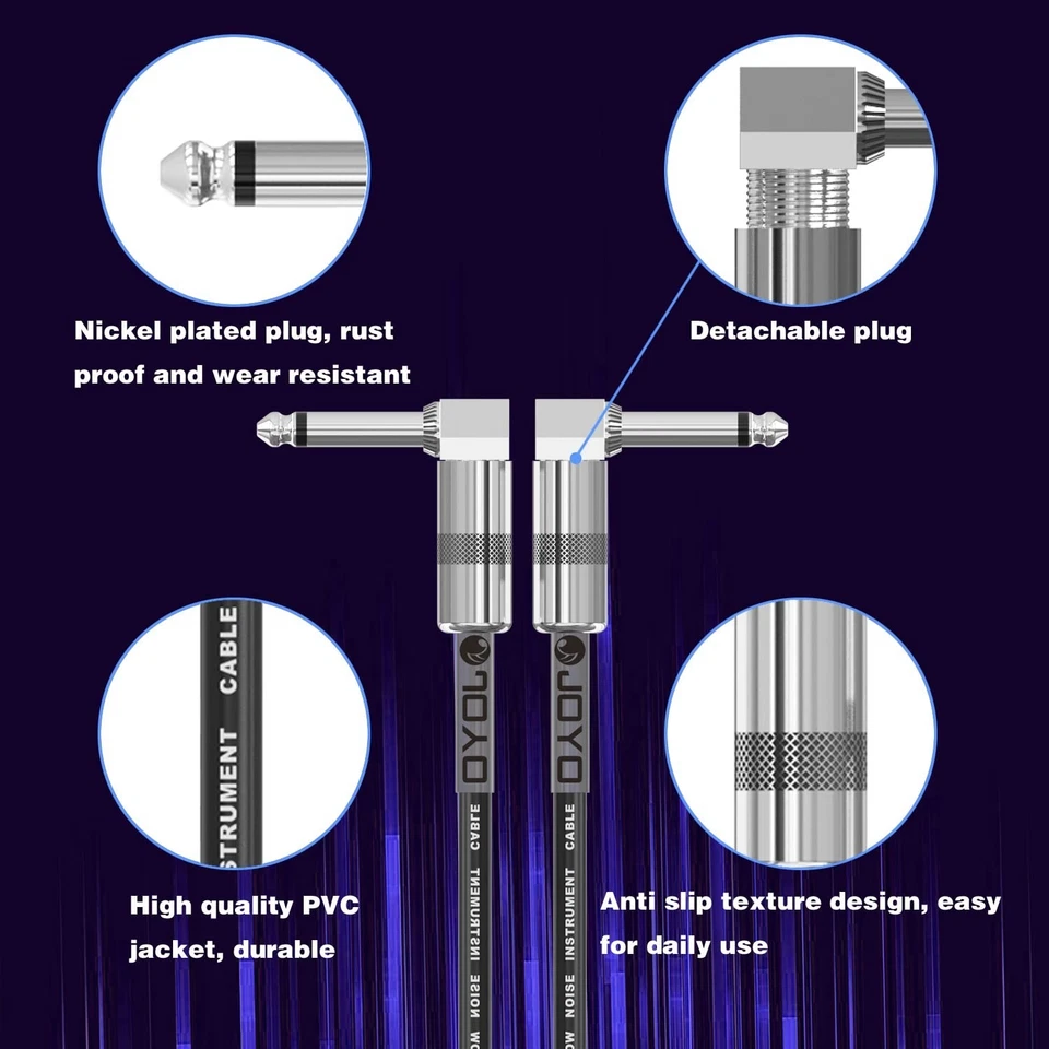 6 piezas/lote JOYO CM-11 Colorido Guitarra Bajo Pedal Cable Pedal Guitarra Foto 3 de 4