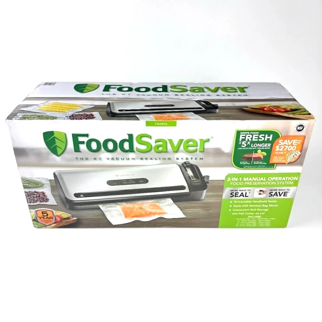 NEW & SEALED! FoodSaver Model No. FM3900 2-in-1 Manual Vacuum Sealer Machine NIB