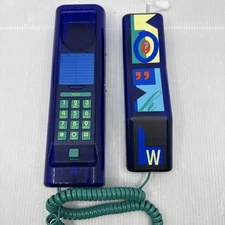 1980s Gorgeous Swatch Twin Phone "Gutenberg". Memphis Style