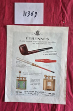 N°11369 /affichette d'époque Alfred DUNHILL / briquets / fume cigarettes / pipe