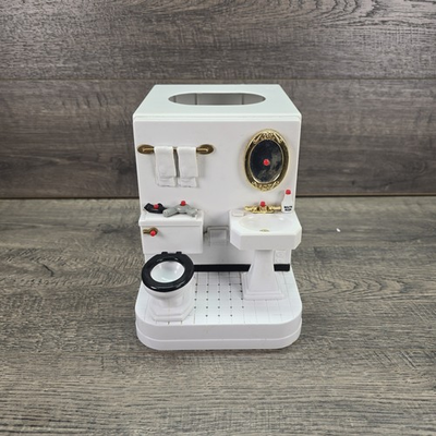 #ad 1995 Fun Damental Too Novelty Mini Bathroom Tissue Holder Sounds Gag Gift Toilet $39.95