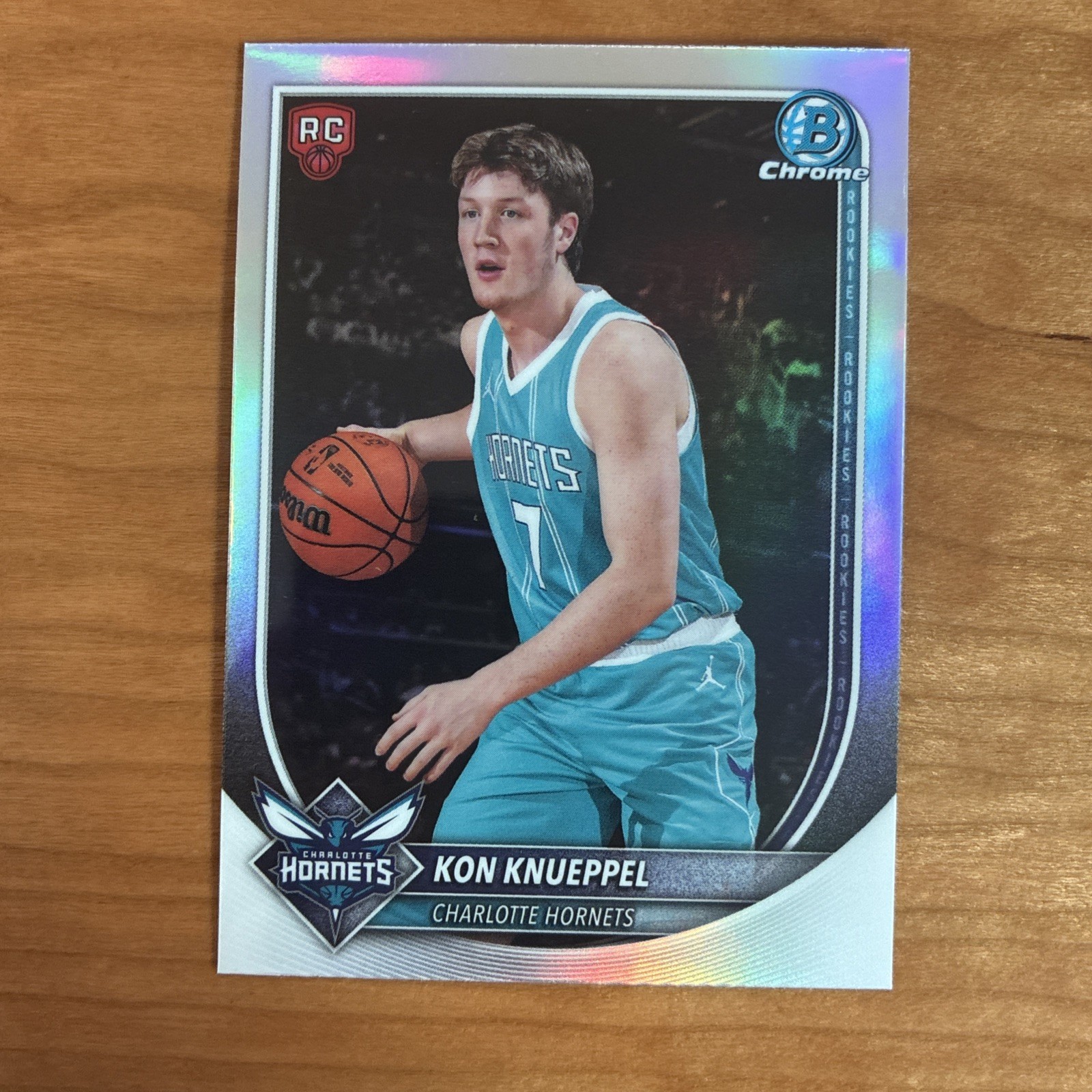Kon Knueppel 2025-26 Bowman #BRR-4 Chrome Rookie Red RC Logo