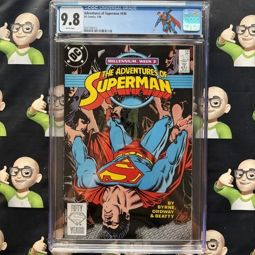 Adventures of Superman 436~CGC 9.8~🏷️CUSTOM LABEL🏷️~🔥HIGHEST GRADE🔥TOP POP🔥