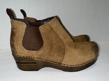 Botas Dansko TALLA EU 36 Frankie Chelsea Pulidas Marrón Miel Gamuza Zueco Botines