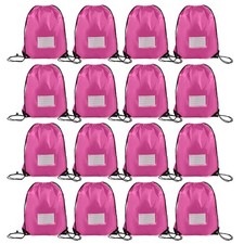 16 Pack Drawstring Bags,Bulk Draw String Backpack, Gym Sports Cinch Bag Sackp...