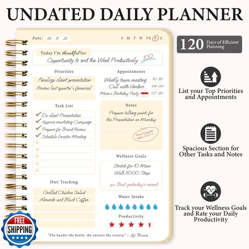 Only Zest To-Do List Notebook for Work—Undated Daily Planner and Schedule Org - Picture 2 of 5