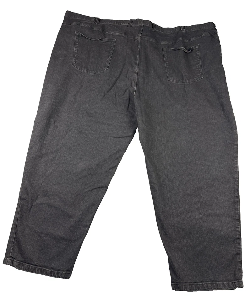 HB Harbor Bay Jeans Mens 64x30 Gray Continuous Comfort Waistband Stretch Denim - Image 2 of 4