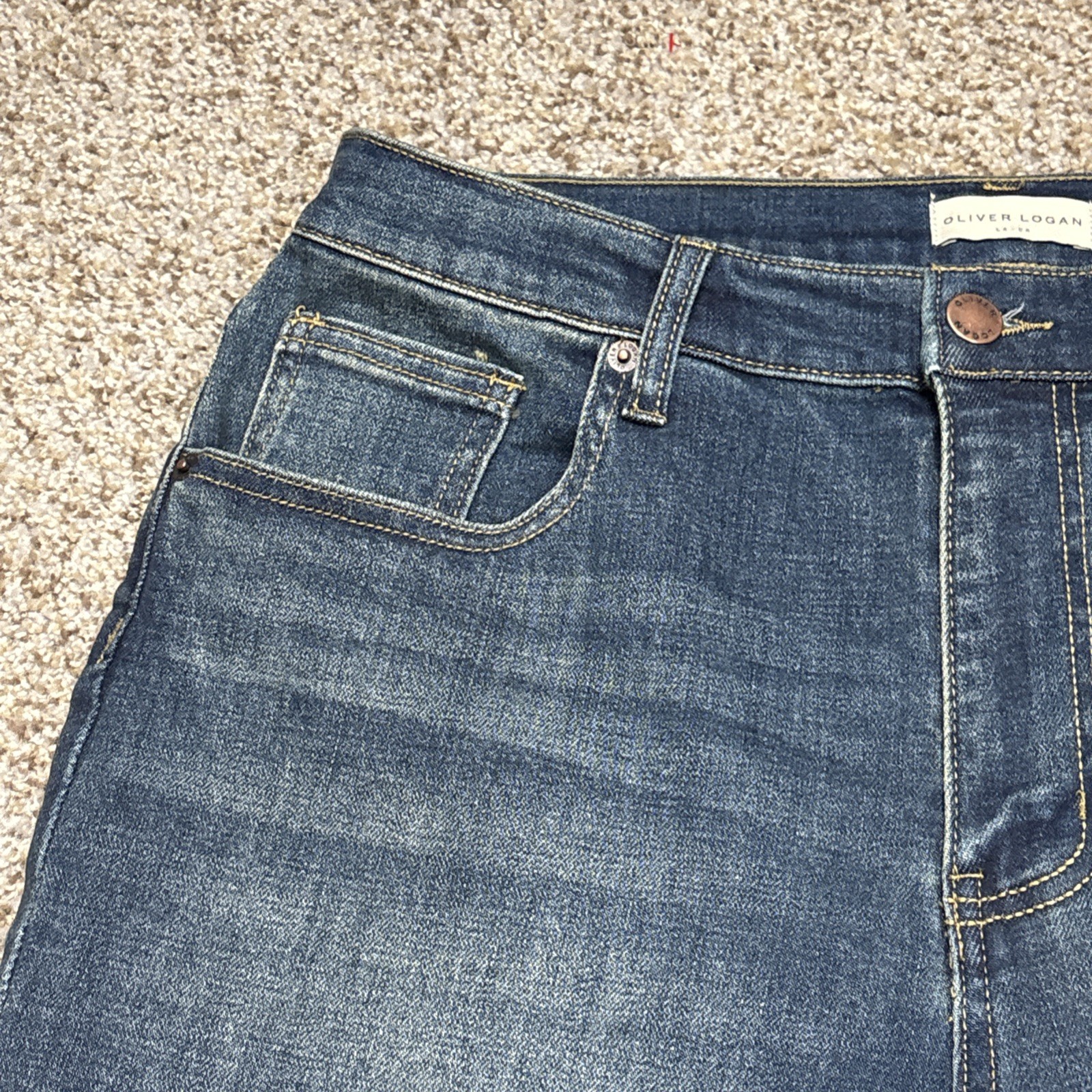 Oliver Logan Jeans Women's 30 The Crosby High Rise Raw Hem Fits 31 X 29.5 NEW - View 3