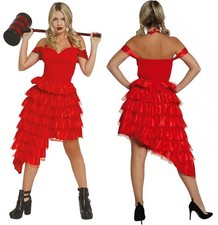 Kostüm Outfit Rotes Kleid Crazy Harley M