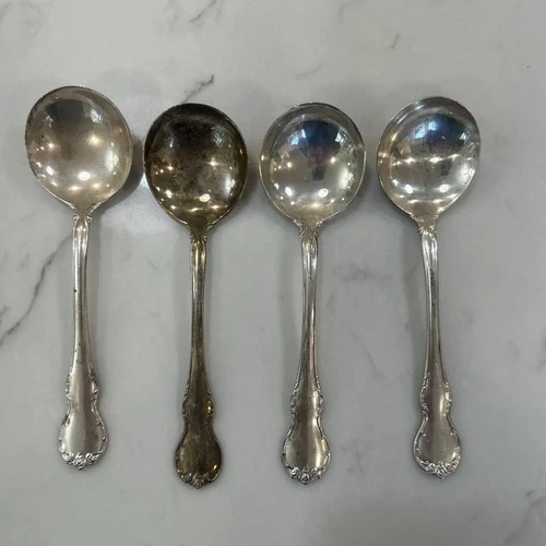 Lot Of 4 Sterling TOWLE FRENCH PROVINCIAL DREAM SOUP SPOON  6 1/4" 168 grams