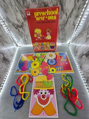 1975 Vintage ''Sew-Ons Preschool Lacing Cards'' by Whitman