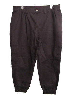 FOREVER 21 black cargo jogger pant ankle woven stretch waist zip fly plus 3X NWT