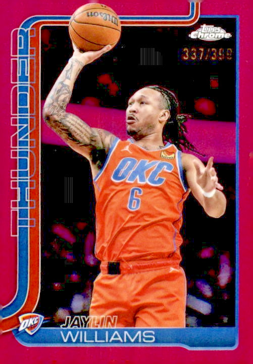 2025-26 Topps Chrome - Jaylin Williams #105 Magenta Refractor /399