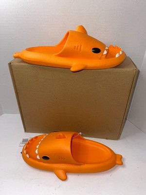 Unisex Orange Crayon Friends Cloud Shark Slides-Fun & Comfy Footwear,  EUR 38-39