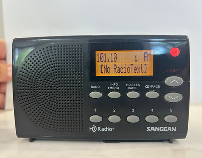 Sangean HDR-14 Portable HD Radio AM FM Digital Receiver Tested Works No Antenna