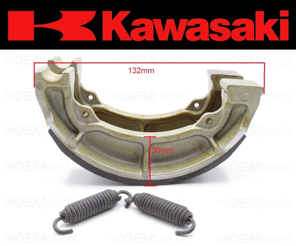 Set of (2) Kawasaki FRONT Brake Shoes and Springs #41048-1068 - Image 4 of 4