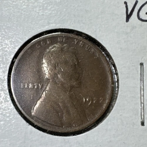 1922 D Lincoln Wheat Cent Better Date Denver Mint Very Good VG