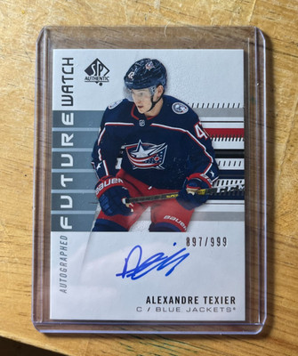 Alexandre Texier 2019-20 SP Authentic Future Watch Rookie Auto (Montreal) RC FWA