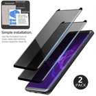 2-Pack For Samsung Galaxy S8 S9+ Plus 9H Privacy Screen Protector Tempered Glass