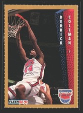 1992-93 Fleer NBA Giant Stars Golden Magazine Perforated #NNO Derrick Coleman