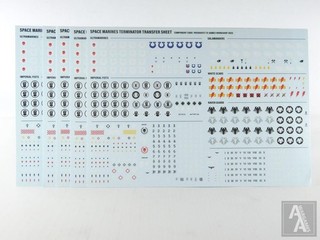 (DE05) 5x Space Marines Terminator Transfer Sheets Decals 30k 40k Warhammer