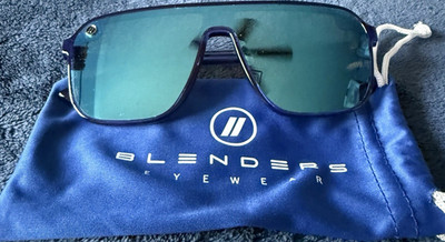 Blenders Meister Sunglasses Blue Mirrored Lense and Blue Frame