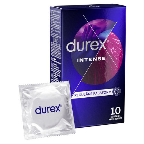 Intense Orgasmic Kondome mit Noppen - 10 Stück - Durex