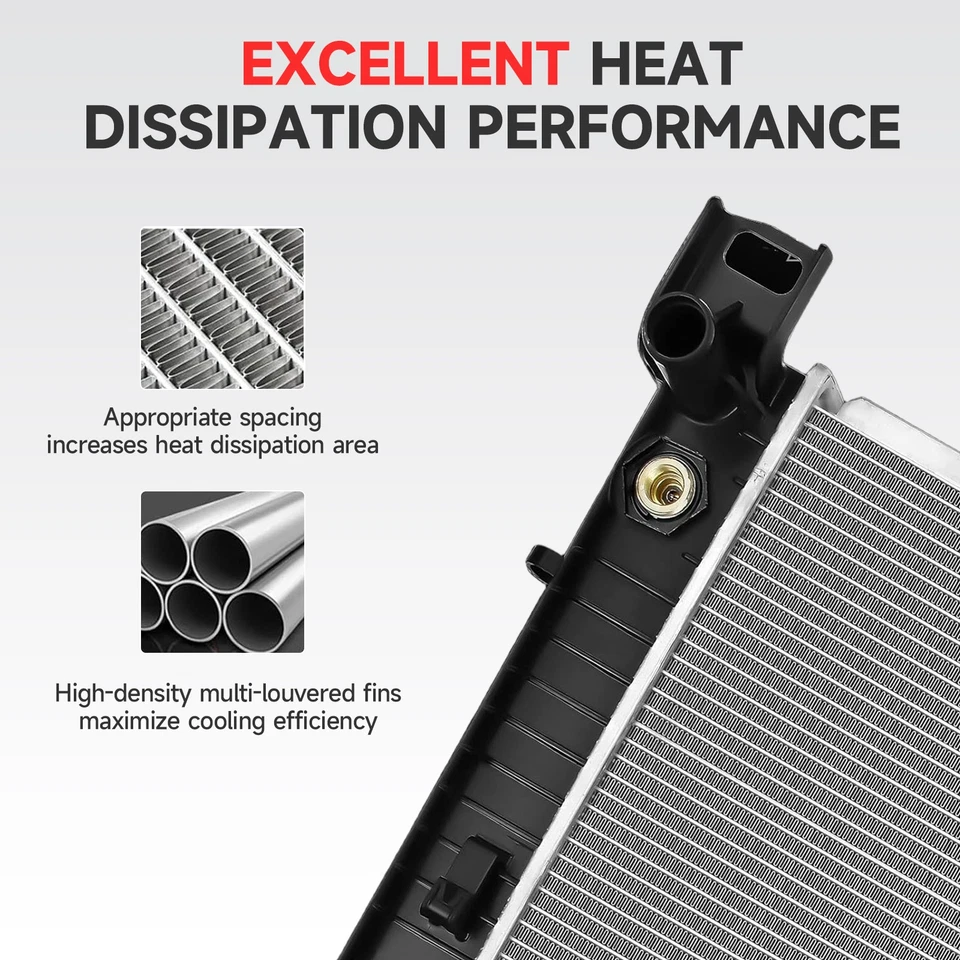 CU932 Aluminum Radiator for 1983-1986 Toyota Camry 1.8L 2.0L 1640063120 Auto AT Foto 2 de 4